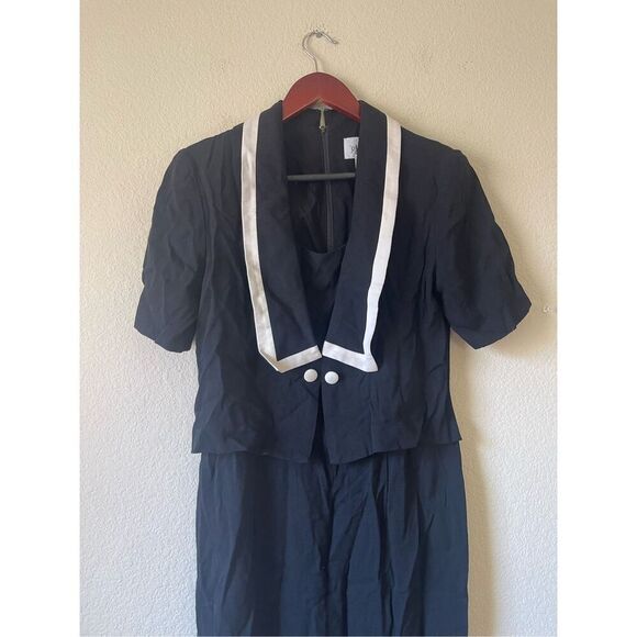 Vintage sailor nautical grunge sheath midi dress‎ - Picture 2 of 6